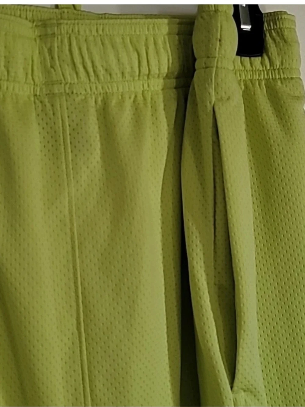 Athletic Works Neon Yellow/Lime Drawstring Mesh Basketball Shorts Men’s M NEW